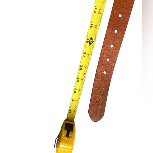 PATRICIA NASH Signature Map Vietri Leather Belt Riot Rust Brown - Picture 7 of 7